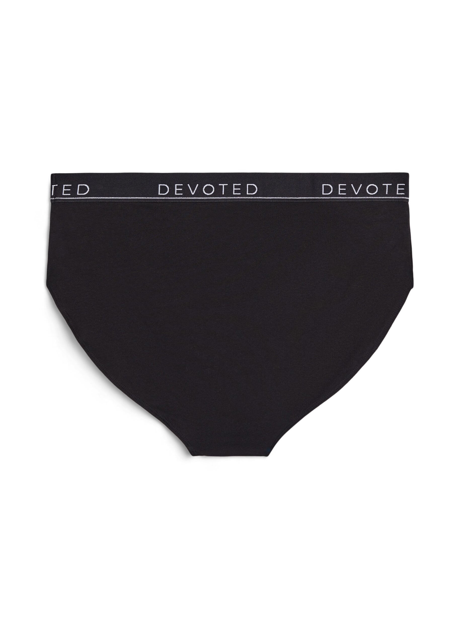 ZizzifashionCotton knickers with a regular waist, Black, Packshot image number 1
