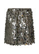 Short sequin skirt with an elasticated waistband, Dark Grey, Packshot image number 1