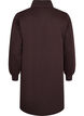Sweatshirt dress with a high ribbed collar and zip, Brown, Packshot image number 1
