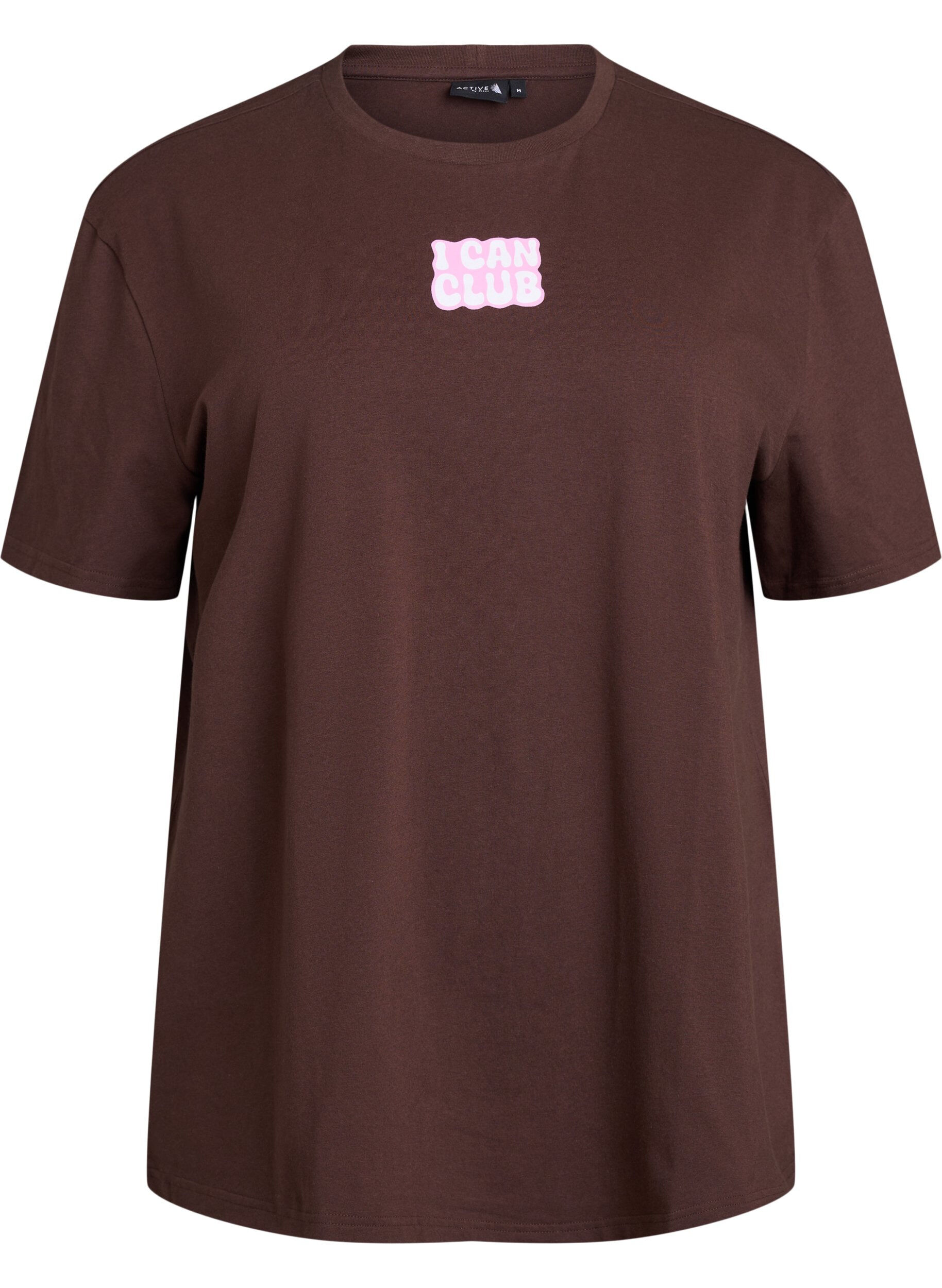 Zizzifashion Sporty t-shirt in organic cotton, Brown, Packshot image number 0