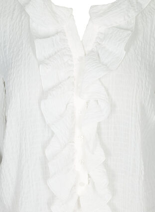 Frill blouse, Bright White, Packshot image number 2