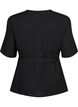 Viscose blouse with wrap, Black, Packshot image number 1