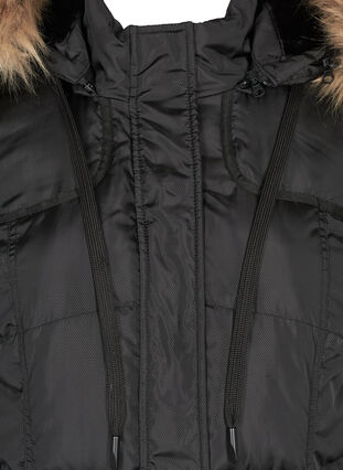 Winter jacket with a removable hood, Black, Packshot image number 2
