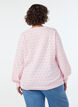 Knitted blouse with small polka dots, Pink, Model image number 2