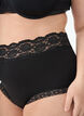 2-pack hipsters with lace trim and high waist, Black, Model image number 2
