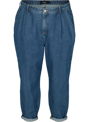 Slouchy fit cotton jeans, Blue denim, Packshot image number 0