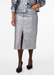 Silver coated midi skirt, Gun Sliver, Model image number 2
