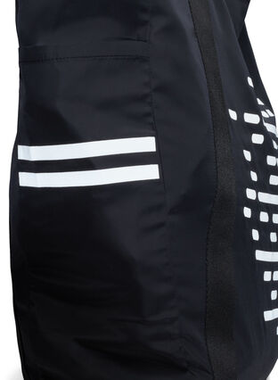 Sports bag with reflector and pockets, Black, Packshot image number 2