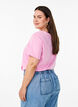 Short sleeve t-shirt with v-neckline, Pink, Model image number 2