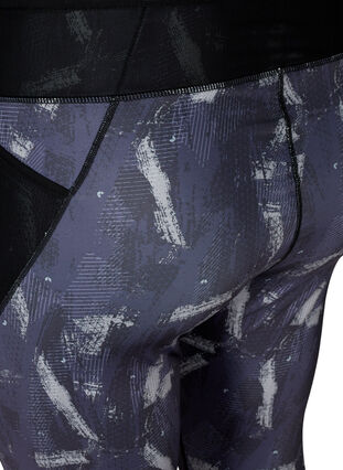 Cropped exercise tights with pocket, Geo Print, Packshot image number 3
