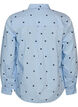 Shirt with embroidered flowers, Light Blue, Packshot image number 1