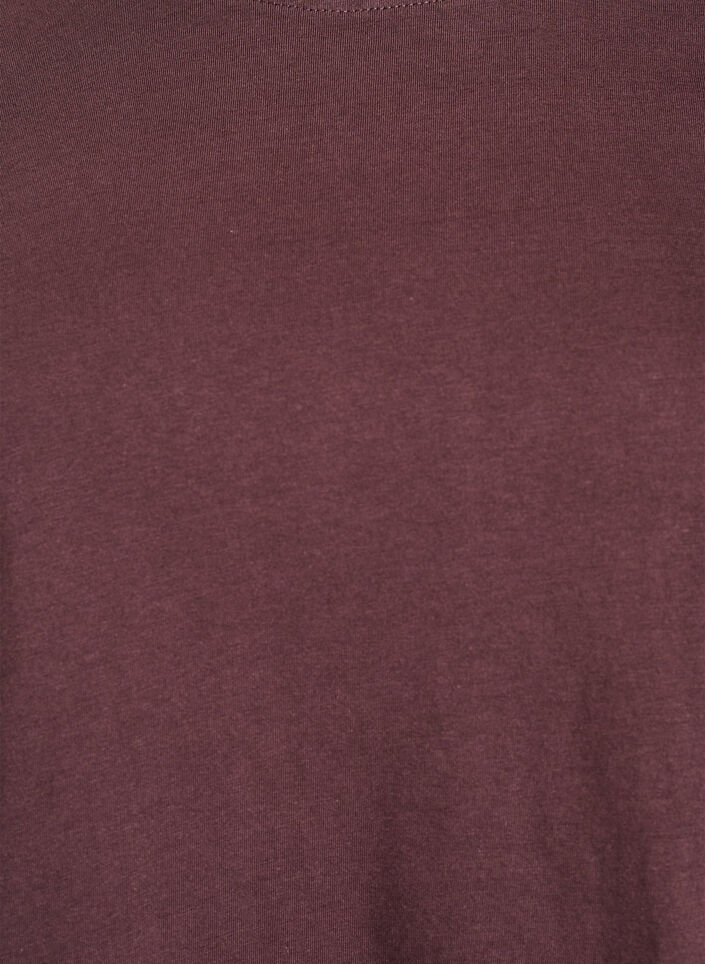 Basic cotton T-shirt with round neck, Brown, Packshot image number 2