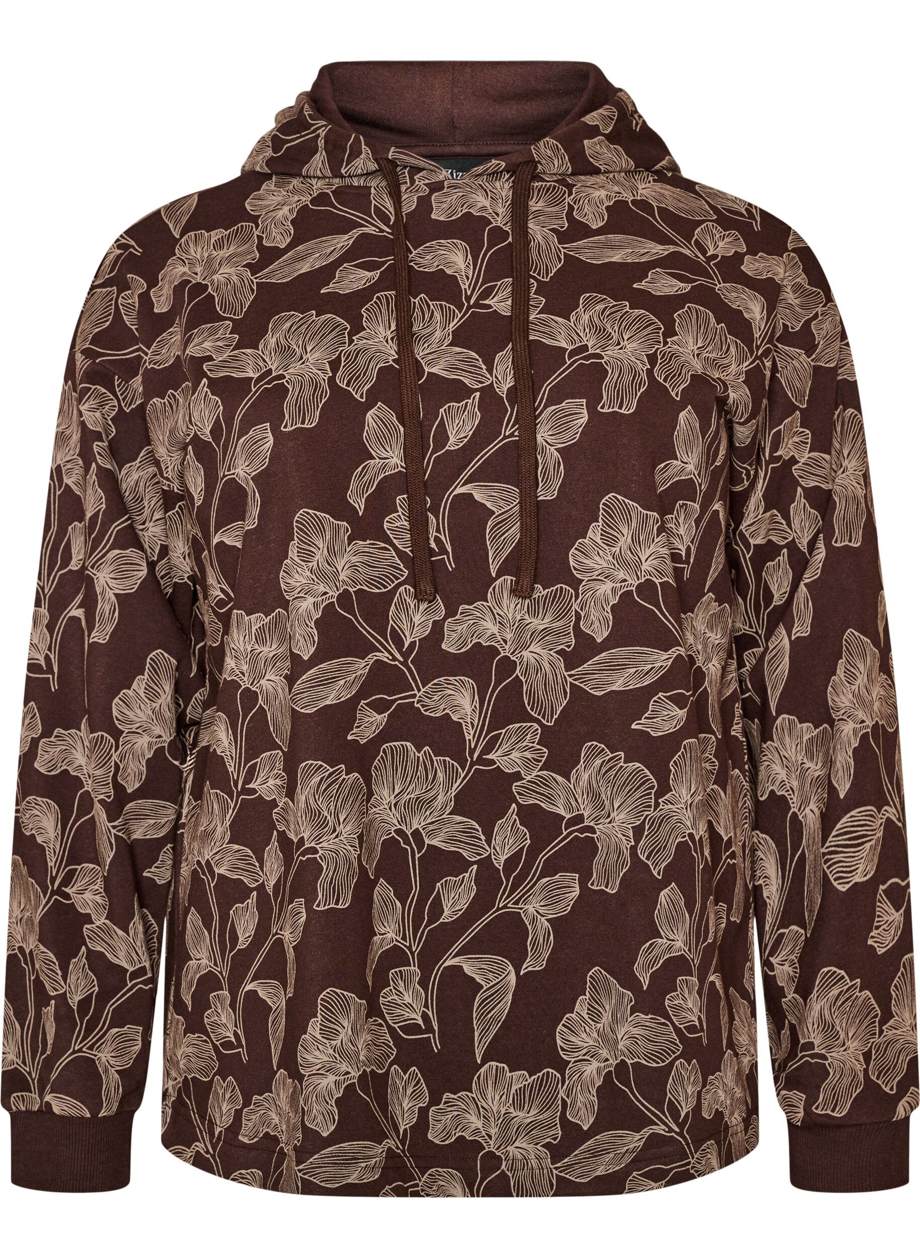 ZizzifashionHoodie with all-over print, Brown, Packshot image number 0