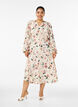 Midi dress with smock and decorative buttons, Beige, Model image number 0