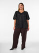 Sequin blouse with balloon sleeves, Black, Model image number 1