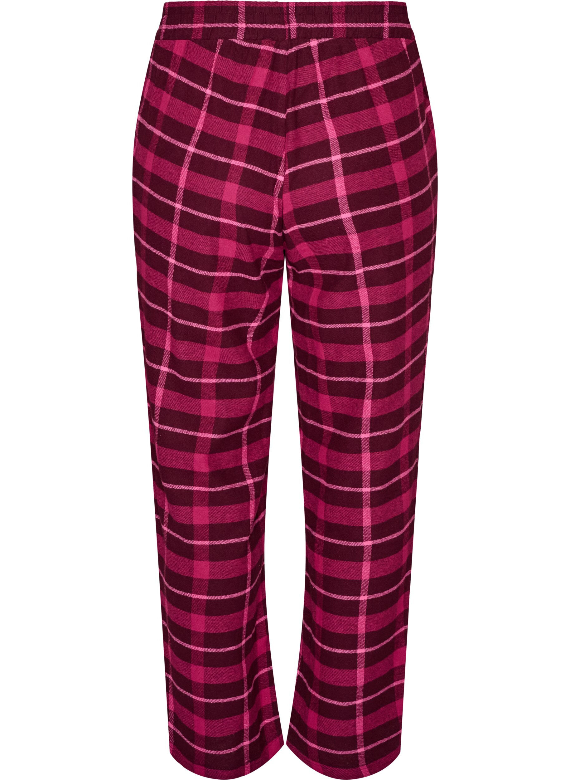 ZizzifashionChecked cotton pyjama bottoms, Red, Packshot image number 1