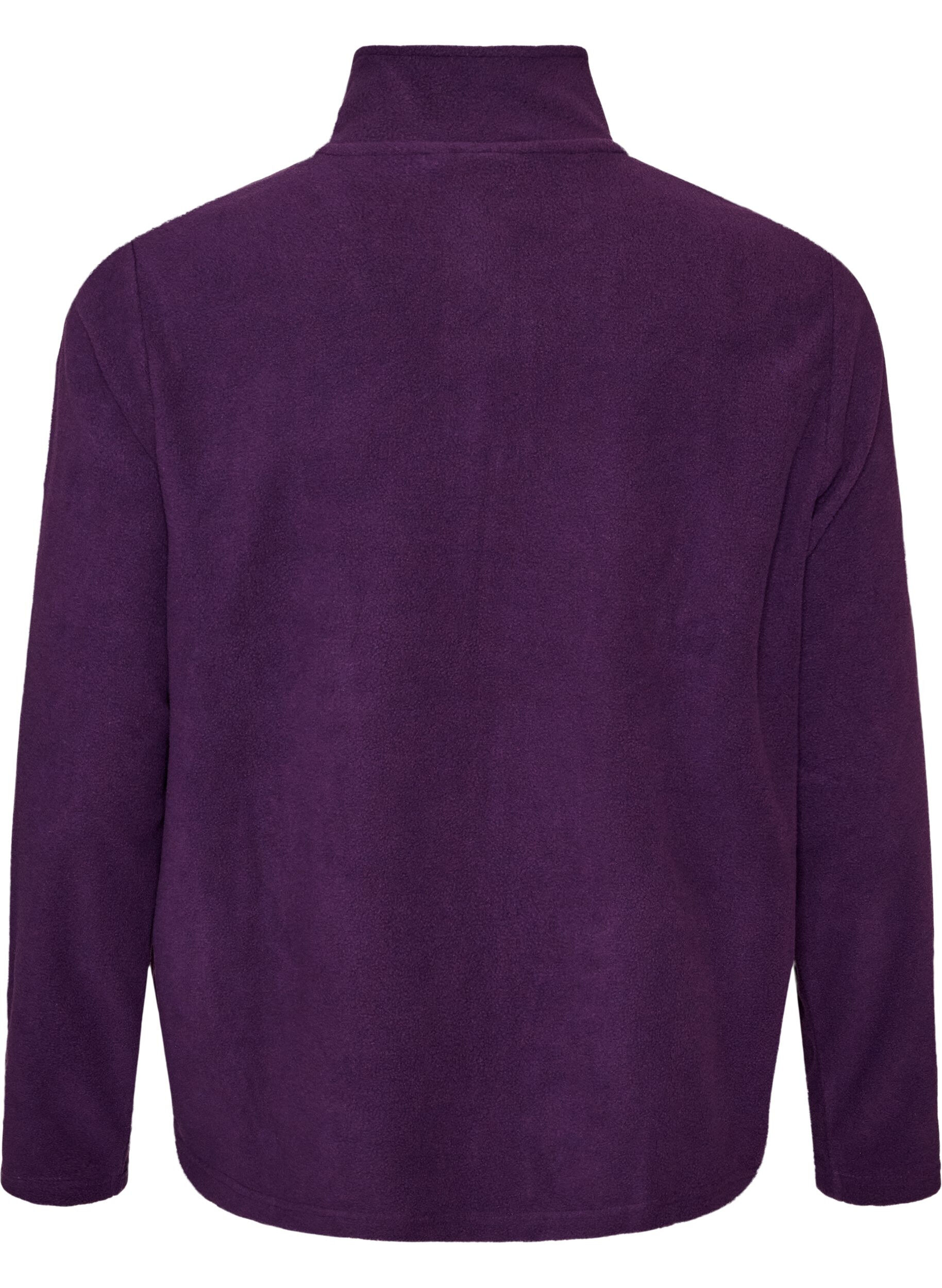 ZizzifashionFleece top with zipper and high collar, Purple, Packshot image number 1