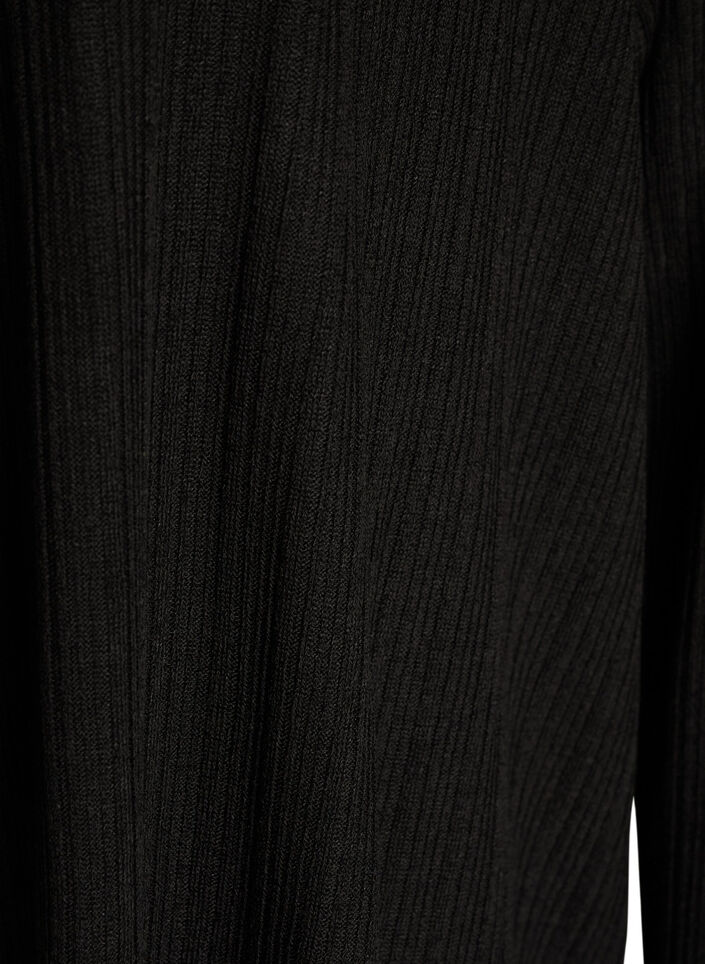Open cardigan in textured jersey, Black, Packshot image number 2