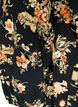 Short cotton dress with an elasticated hem and long sleeves, Black, Packshot image number 3