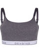 Soft bra with adjustable straps, Medium Grey Melange, Packshot image number 0
