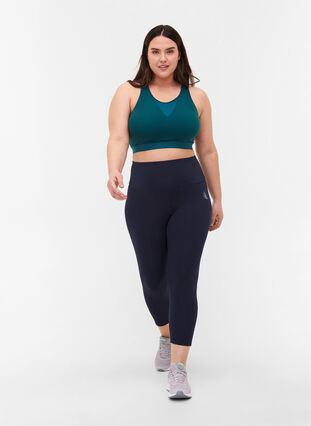 Exercise capris with mesh, Night Sky, Model image number 0
