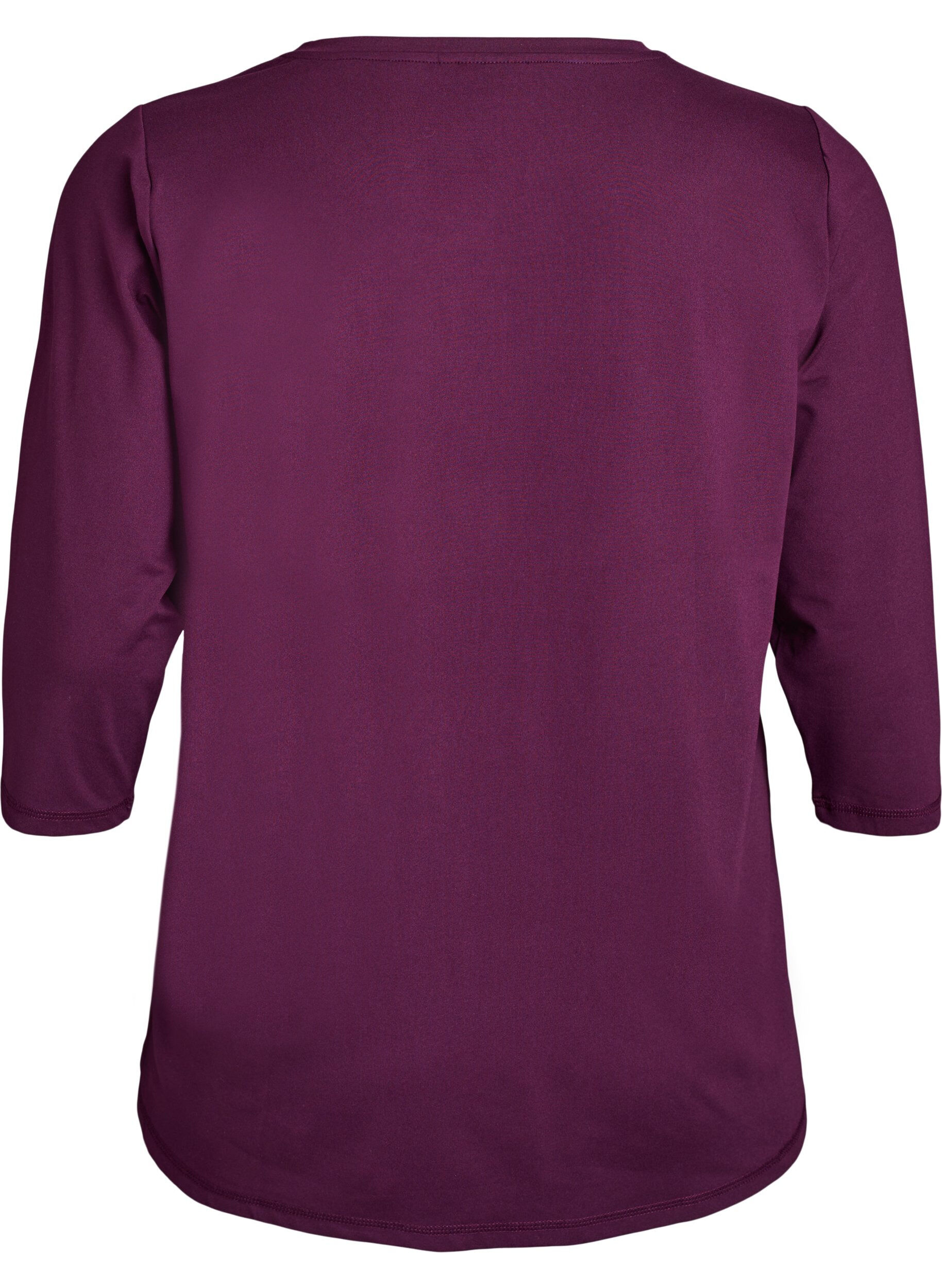 Zizzifashion Workout top with 3/4 sleeves, Purple, Packshot image number 1
