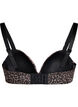 Moulded bra with leopard patterned mesh, Brown, Packshot image number 1