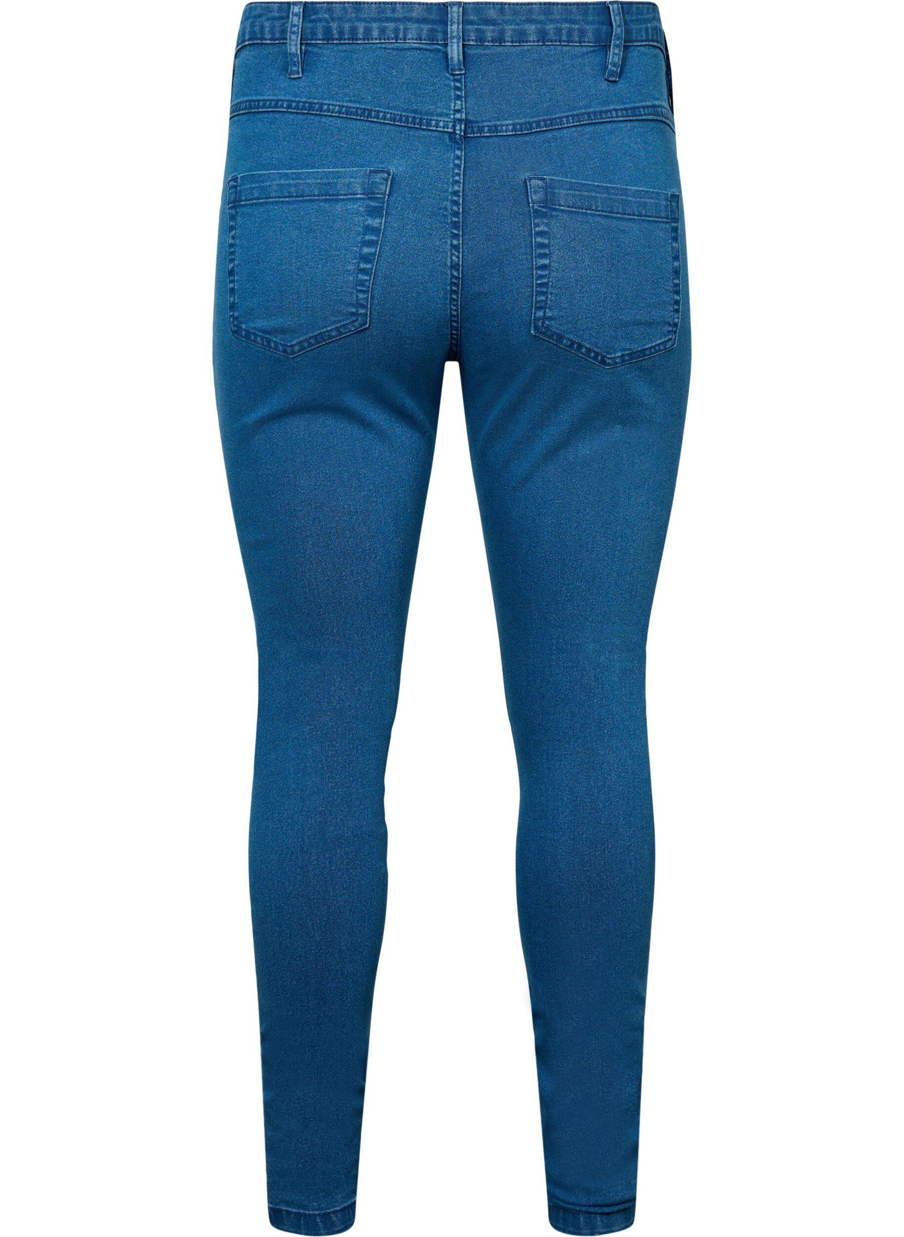 Zizzifashion High-waisted super slim Amy jeans , Blue, Packshot image number 1