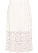 Lace midi skirt with an elasticated waist, White, Packshot image number 1