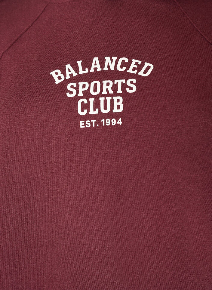Hoodie with chest print, Red, Packshot image number 2