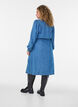 Denim dress with V-neck and tie-belt, Light Blue, Model image number 2