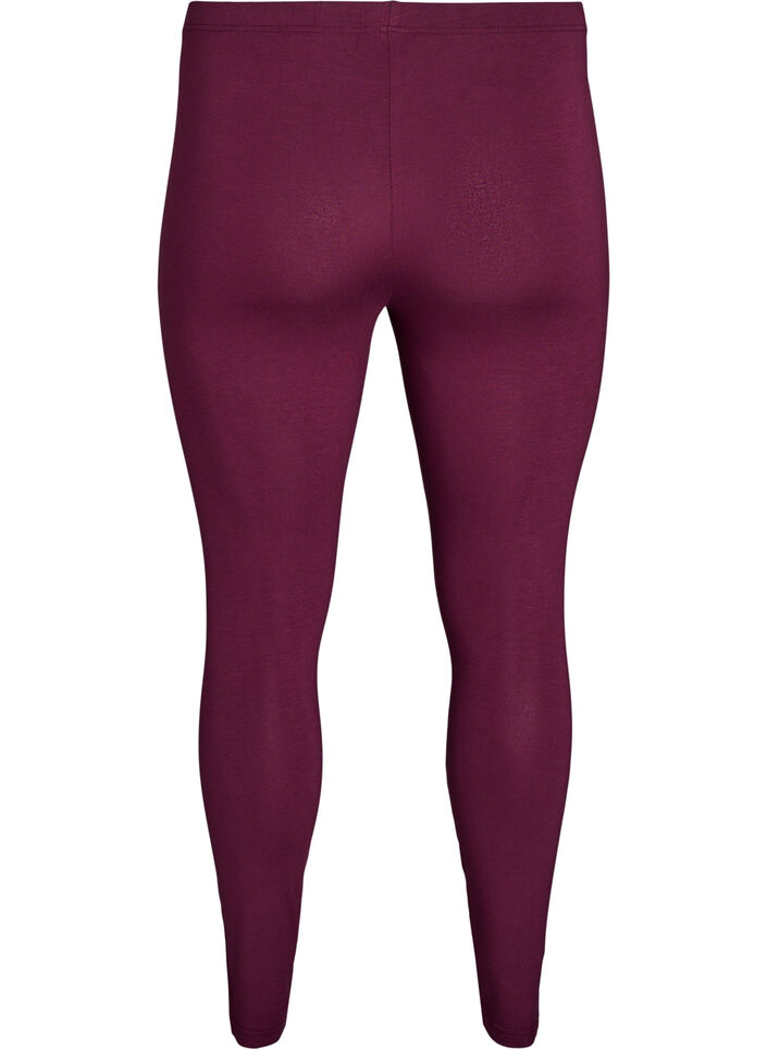 Basic leggings in viscose, Dark Bordeaux, Packshot image number 1
