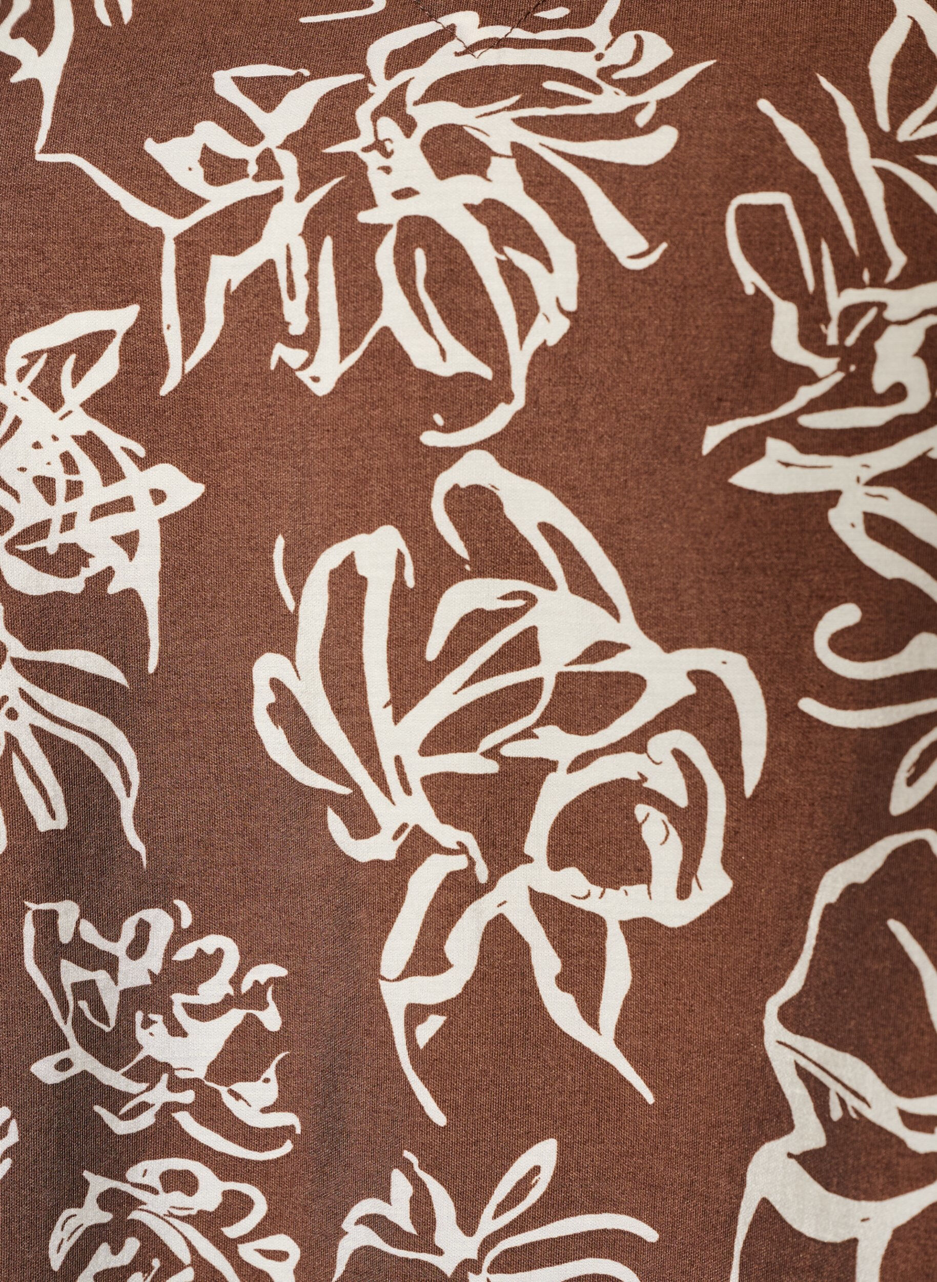 ZizzifashionViscose blouse with V-neck, Brown, Packshot image number 2