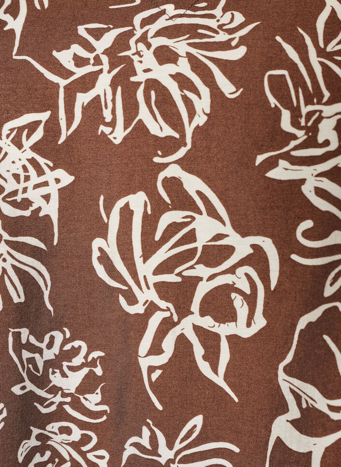 Viscose blouse with V-neck, Brown, Packshot image number 2