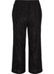 Corduroy trousers with wide legs and a high waist, Black, Packshot image number 1