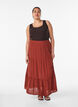Long skirt with elasticated waist, Red, Model image number 0