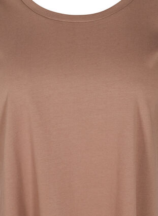 Long short-sleeved t-shirt in cotton , Deep Taupe, Packshot image number 2