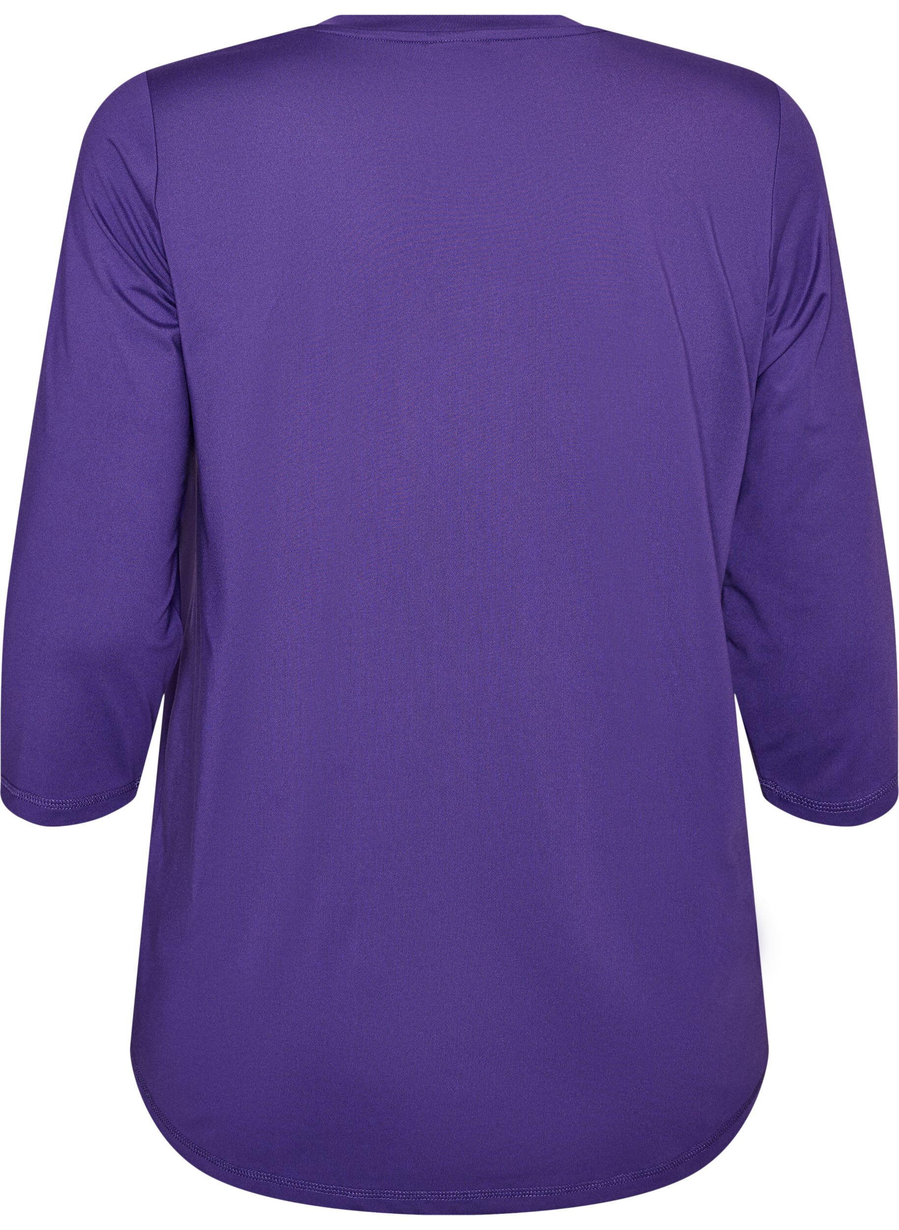 ZizzifashionSports top with 3/4 sleeves, Purple, Packshot image number 1