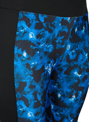 Cropped workout tights with print, Daphne Print, Packshot image number 2