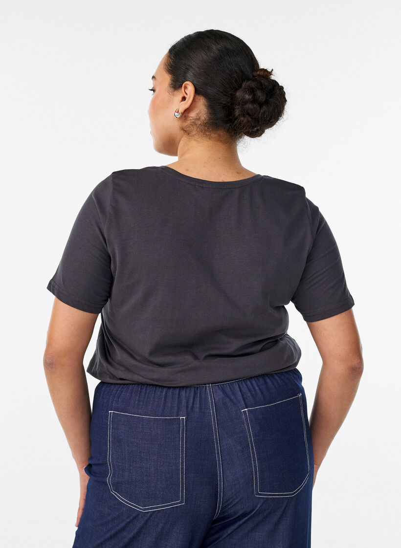 T-shirt with motif, Grey, Model image number 2