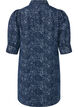 Short denim shirt dress with rose pattern, Denim Rose AOP, Packshot image number 1