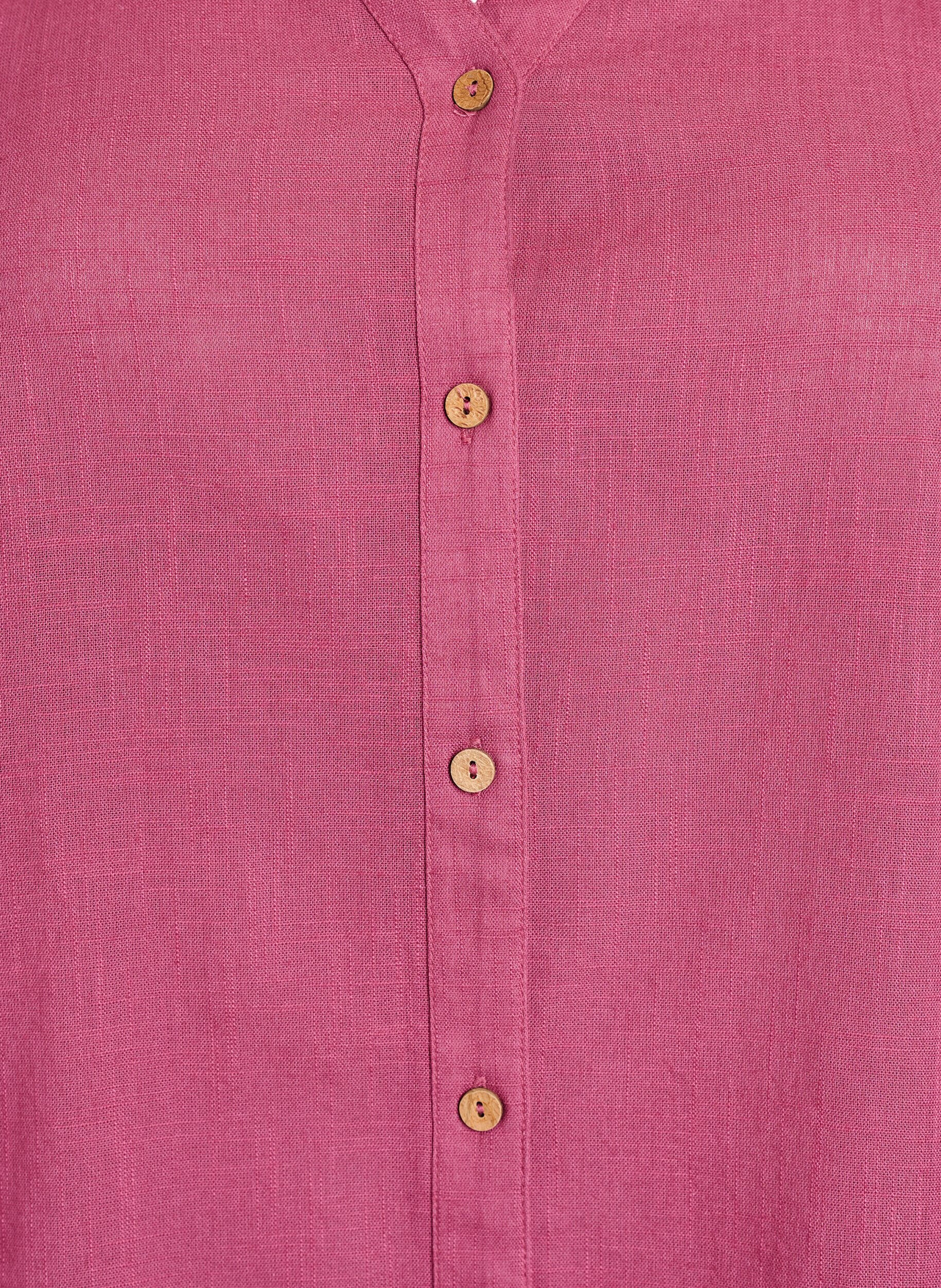 ZizzifashionCotton shirt blouse with a v-neck, Red, Packshot image number 2