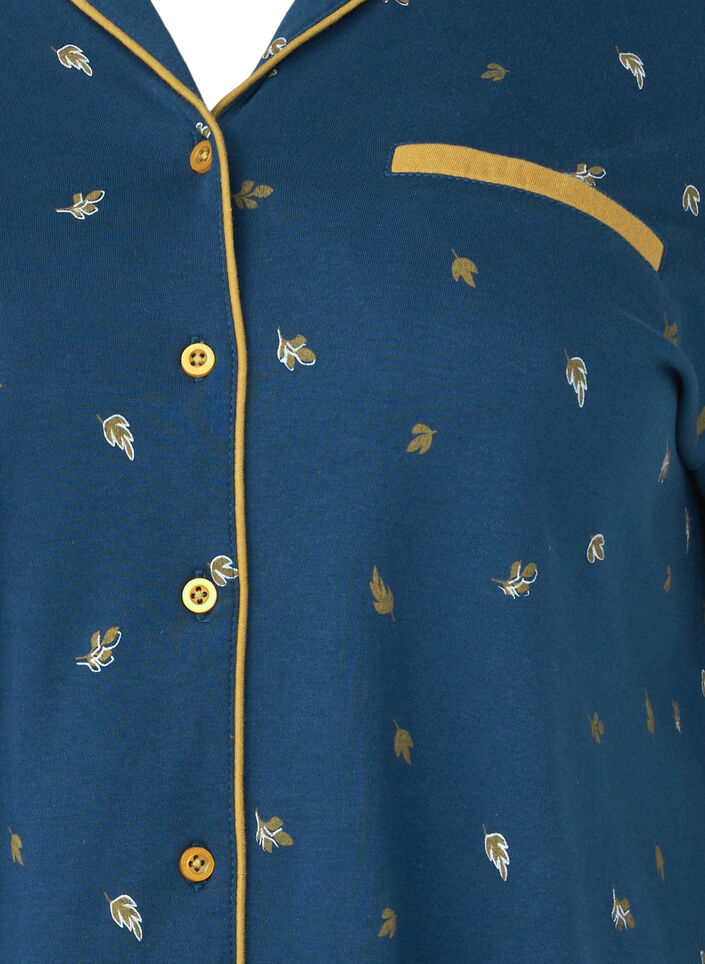 Cotton nightshirt, Blue Opal AOP, Packshot image number 2