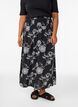 Viscose maxi skirt with smocking, Black, Model image number 2