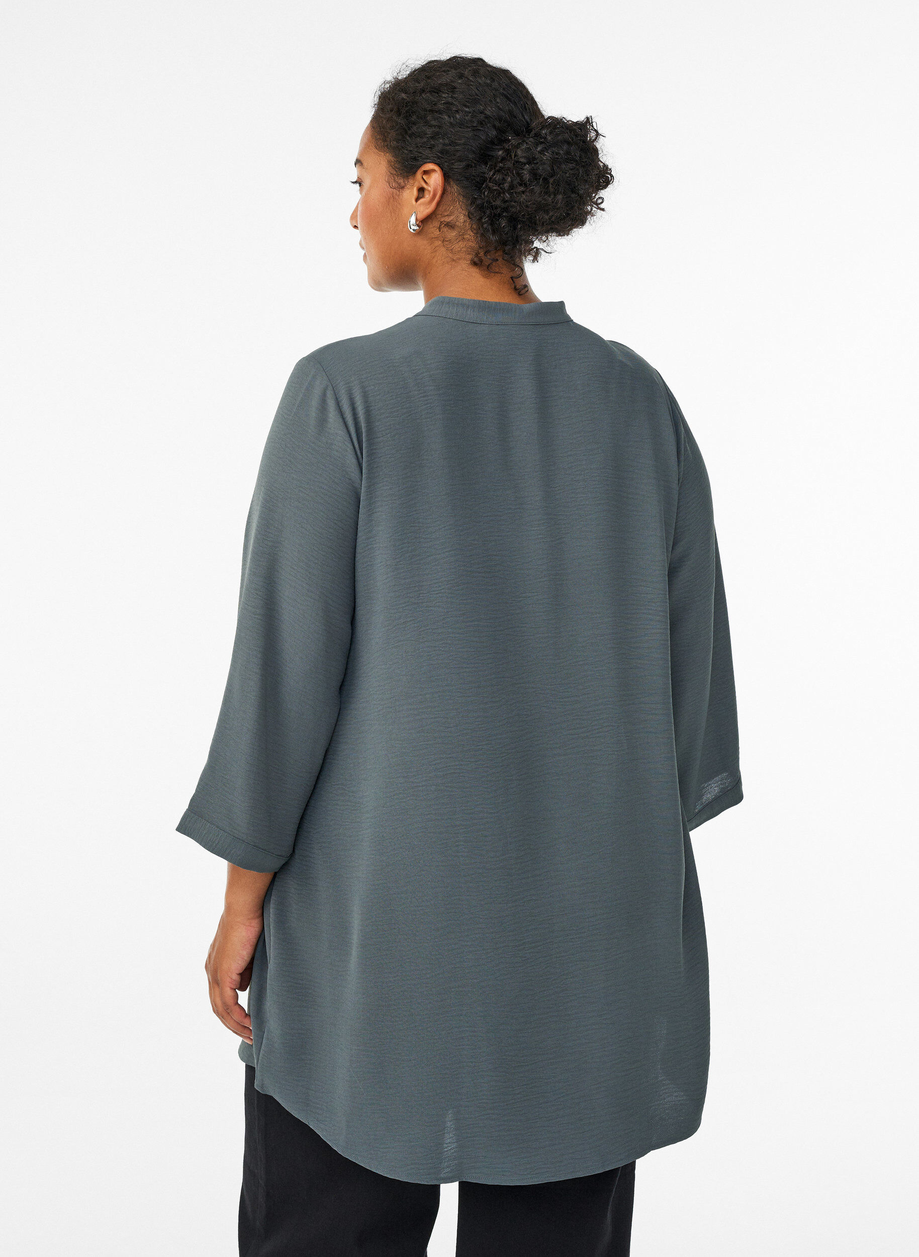ZizzifashionTunic with 3/4 sleeves, Green, Model image number 2