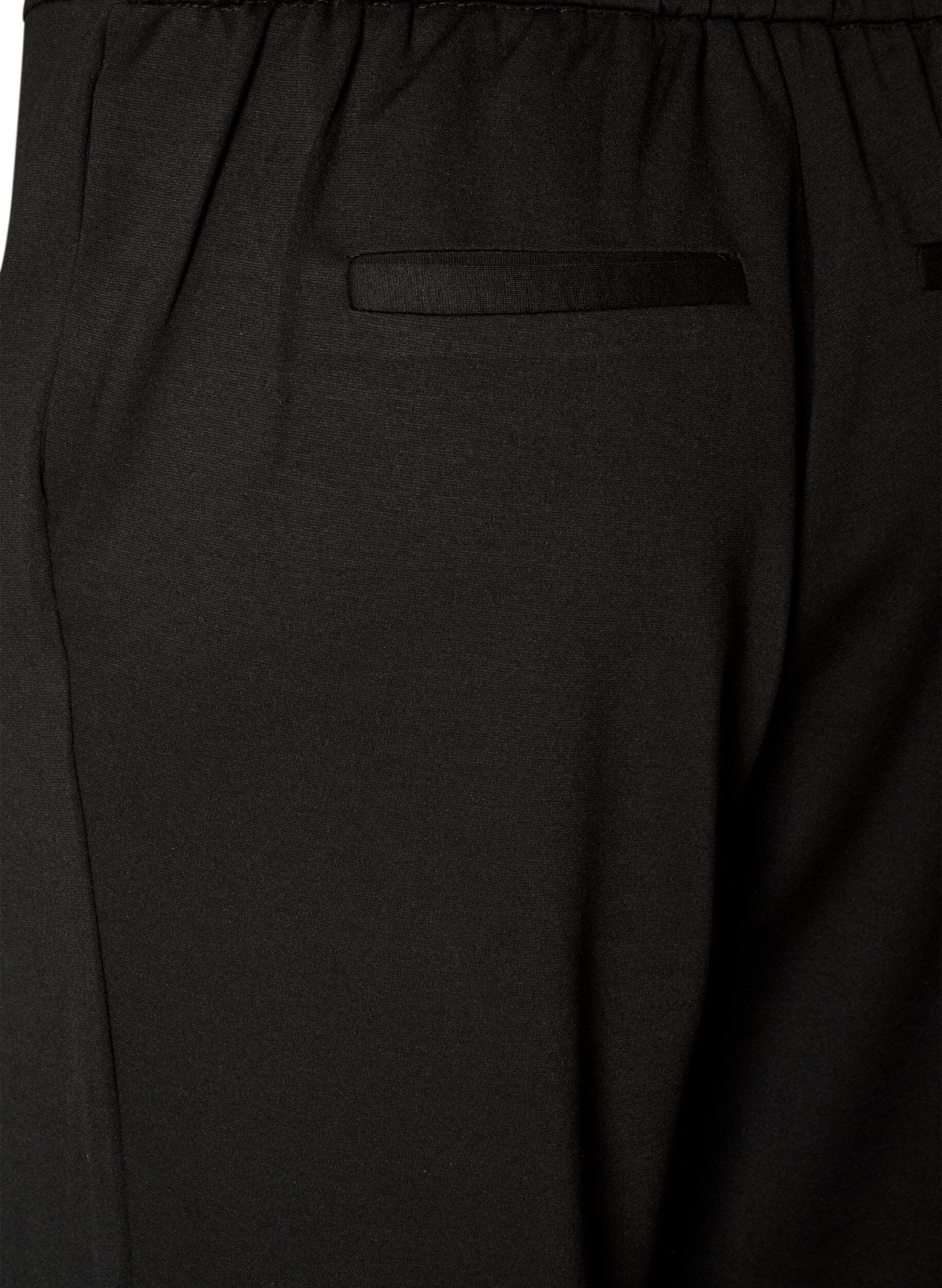 ZizzifashionLoose jersey trousers with a high waist, Black, Packshot image number 3