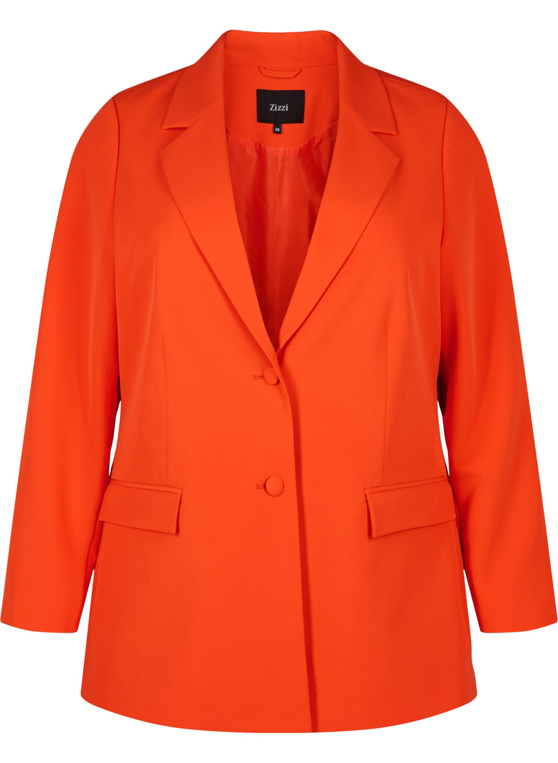 Zizzifashion Classic blazer with button fastening, Orange.com, Packshot image number 0