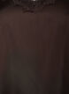 Satin top with lace trim and asymmetric hem, Brown, Packshot image number 2