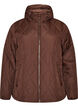 Lightly padded jacket with diamond quilt, Brown, Packshot image number 0