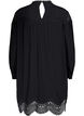 Dress in viscose with embroidered details, Black, Packshot image number 1